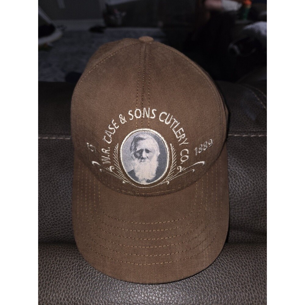 Vintage W.R. Case & Sons Cuttlery CO Embroidered Brown Trucker Hat Strapback